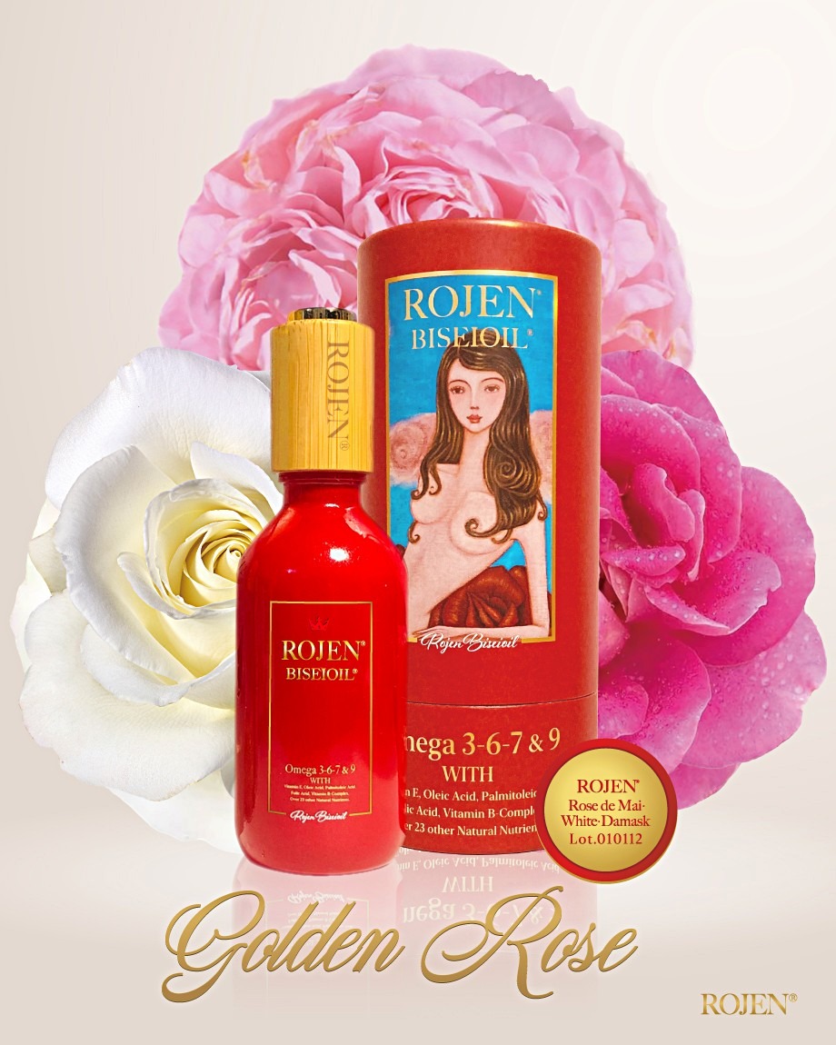 ３種のローズを黄金比率でブレンドしたROJEN®美整オイル ゴールデン・ローズ