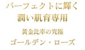 あなたの肌をパーフェクトに輝かせる潤い肌育専用〜黄金比率の究極ゴールデンローズ美整オイル