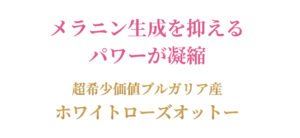 メラニン生成を抑えるパワー凝縮、超希少価値ブルガリア産『白き貴婦人』ROJEN® 美整オイル ホワイトローズ